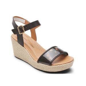 ROCKPORT Lyla Espadrille Wedge Tortoise Sandal | 7
